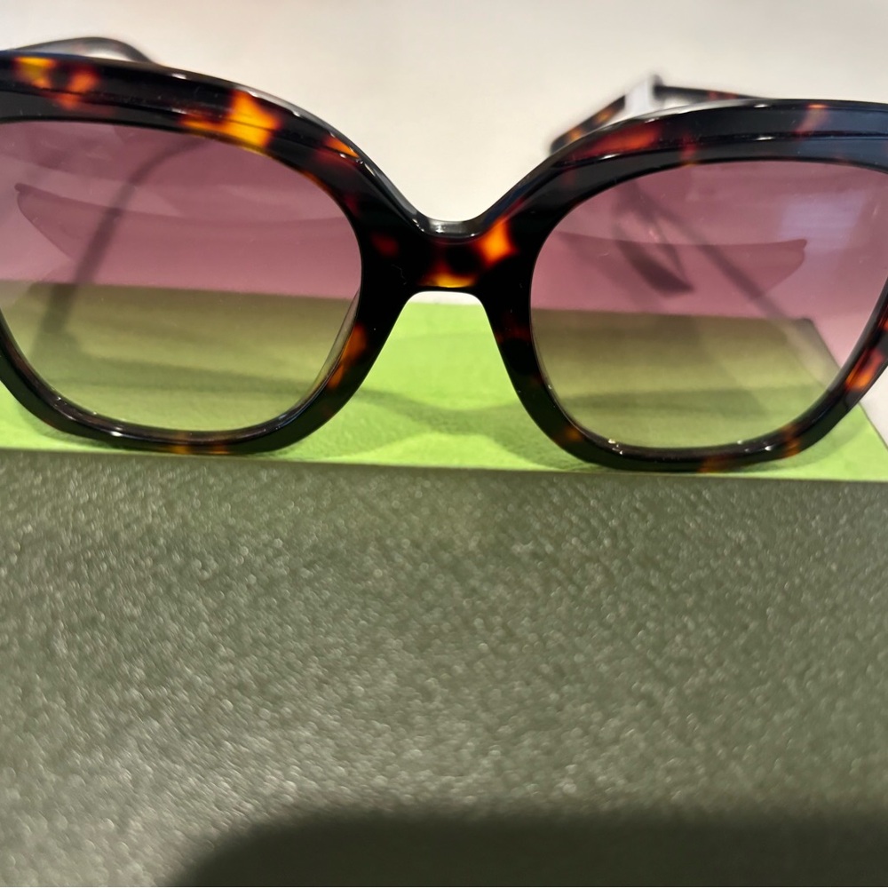 Longchamp Tortoise Sunglasses with Rose Lenses